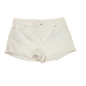 Old Navy Women's Plus Size 22W High-Rise O.G. Straight White Denim Shorts – New